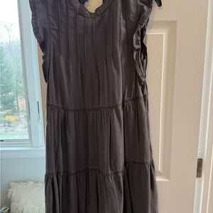 Anthropologie Dark Gray Sleeveless Dress